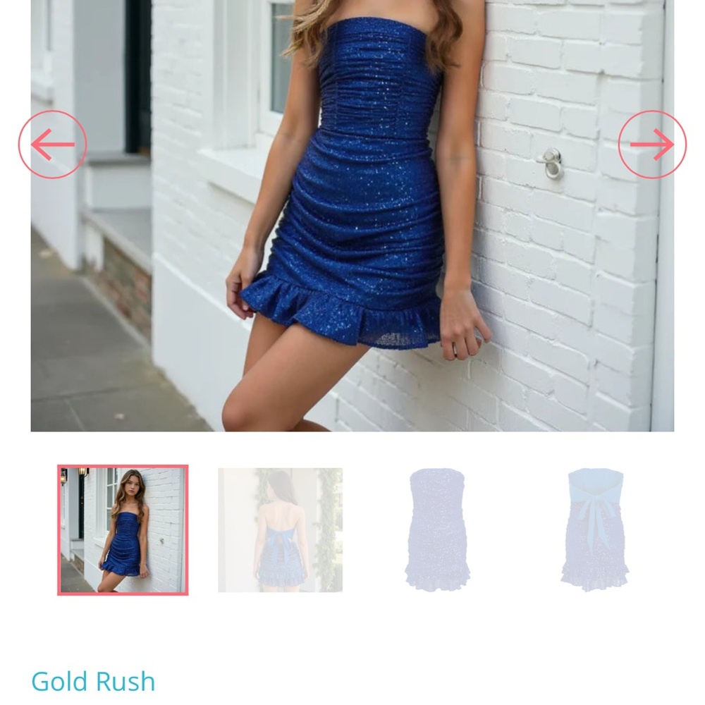 Blue Strapless Dress